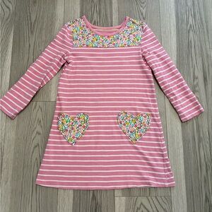 Mini Boden Heart Pocket Dress Size 6-7 Years